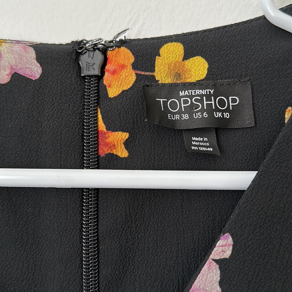 TopShop Maternity long sleeve floral dress - Picture 4 of 5